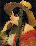 Friedrich von Amerling Girl in Yellow Hat Spain oil painting artist